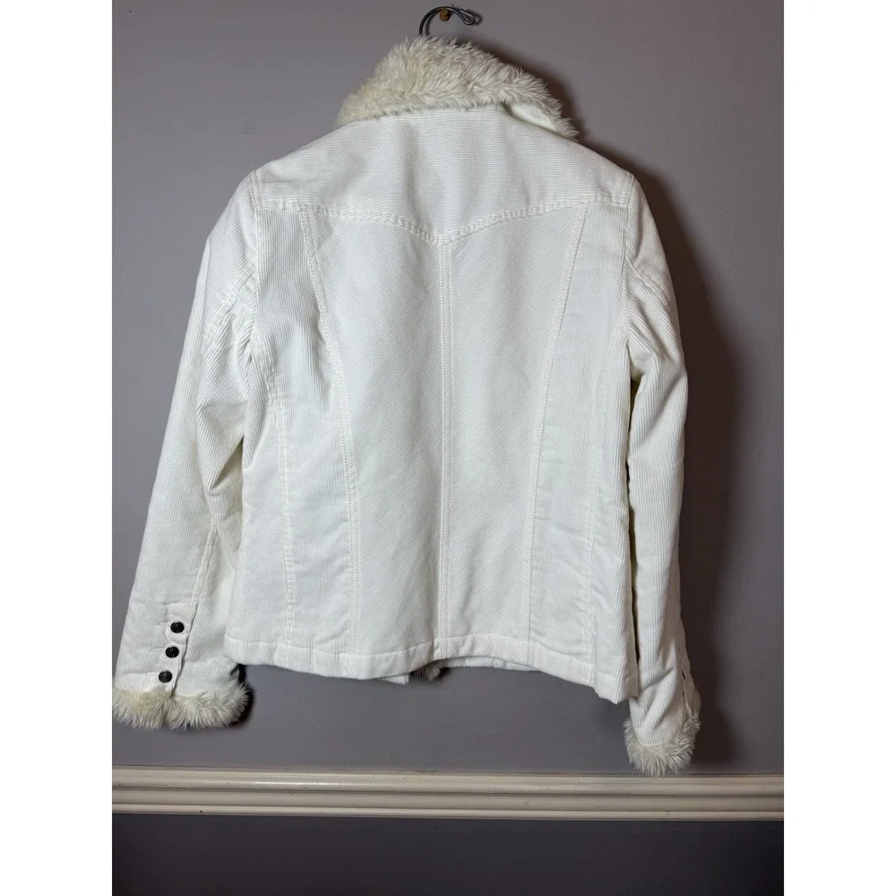 Vintage Y2K Colebrook Faux Fur Corduroy Quilted lining Jacket‎ Size Small